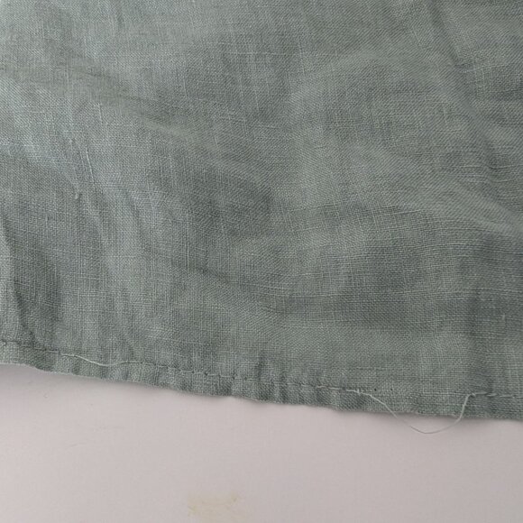 Lungo Larno Crochet Linen Dress Womens Size Small Green Italian Sleeveless Shift - Picture 10 of 13